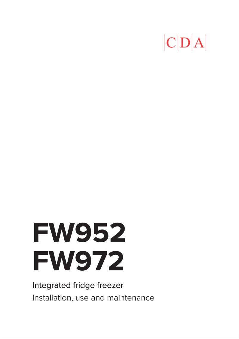 Page n°1 - Manuel utilisateur CDA FW972