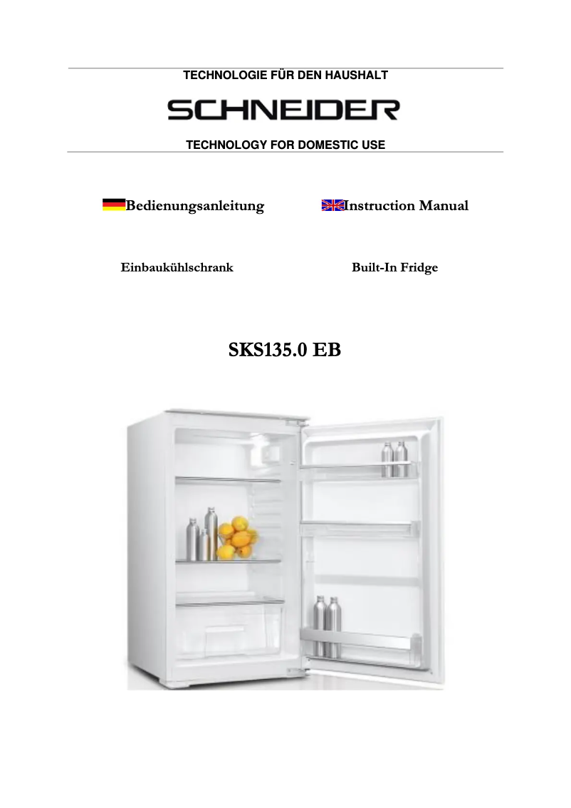 Image de la première page du manuel de l'appareil SKS135.0 EB