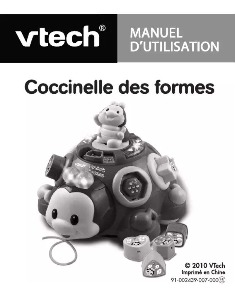 Image de la première page du manuel de l'appareil Coccinelle des formes rose