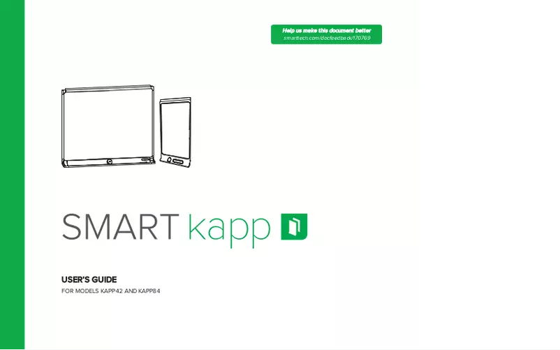 Page n°1 - Manuel utilisateur SMART Technologies kapp 84