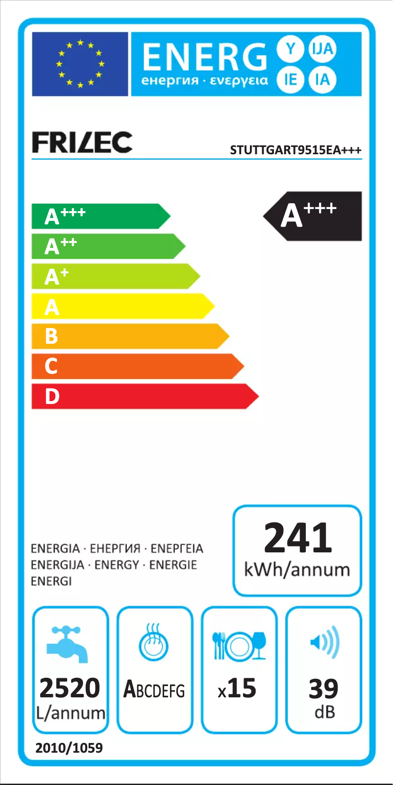 Page 1 de la notice Manuel utilisateur Frilec STUTTGART9515EA+++