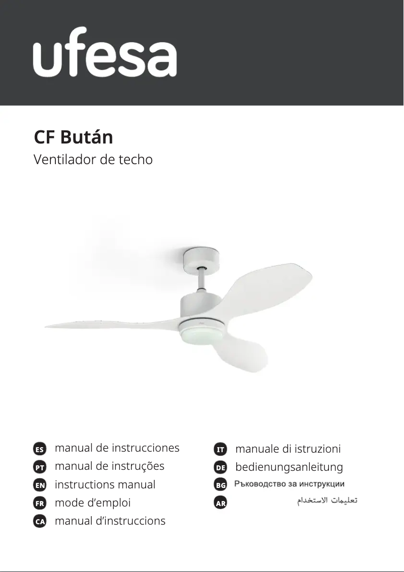 Page 1 de la notice Manuel utilisateur Ufesa Bután