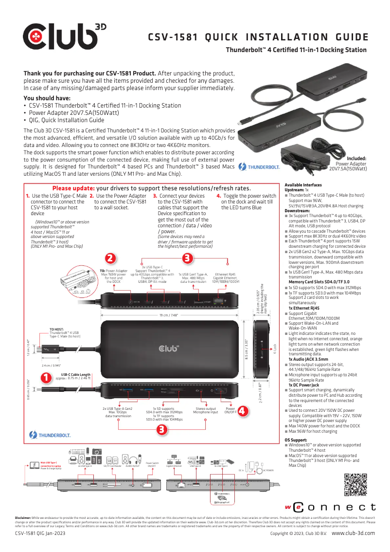 Página 1 del manual Manual de usuario CLUB3D CSV-1581