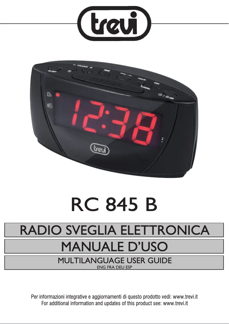 Página 1 del manual Manual de usuario Trevi RC 845 B