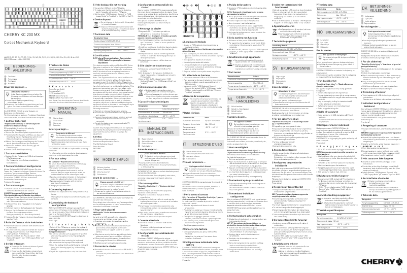 Page 1 de la notice Manuel utilisateur Cherry KC 200 MX