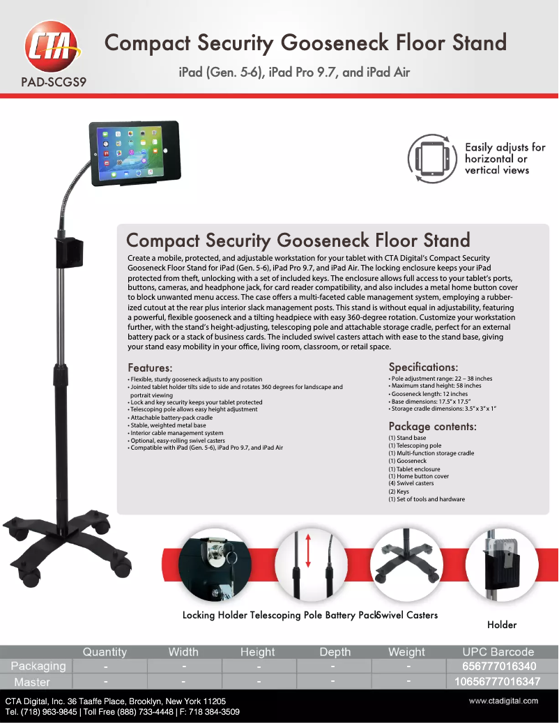 Página 1 del manual Folleto CTA Digital PAD-SCGS9