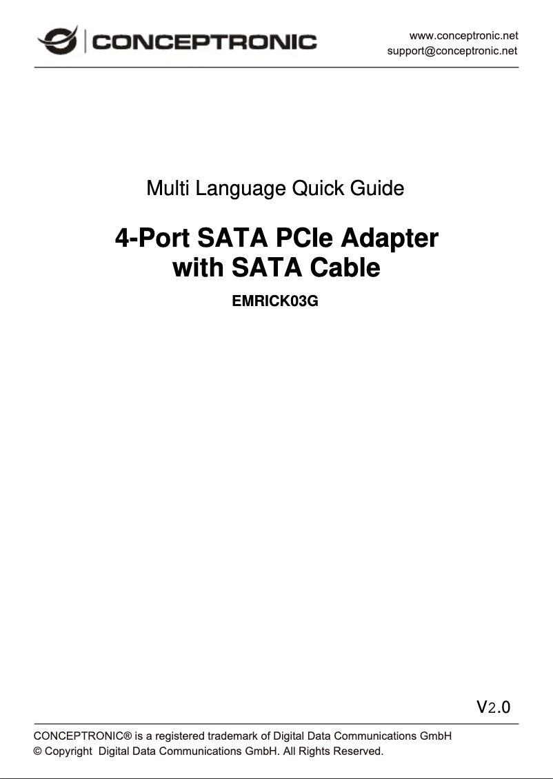 Page 1 de la notice Manuel utilisateur Conceptronic EMRICK03G