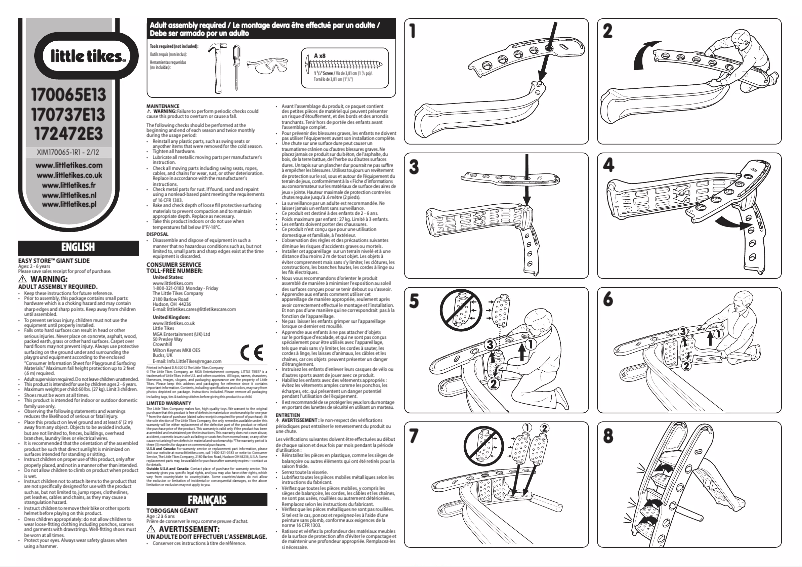 Page 1 de la notice Manuel utilisateur Little Tikes 172816E3