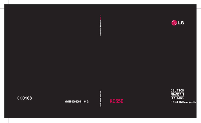 Page 1 de la notice Manuel utilisateur LG KC550