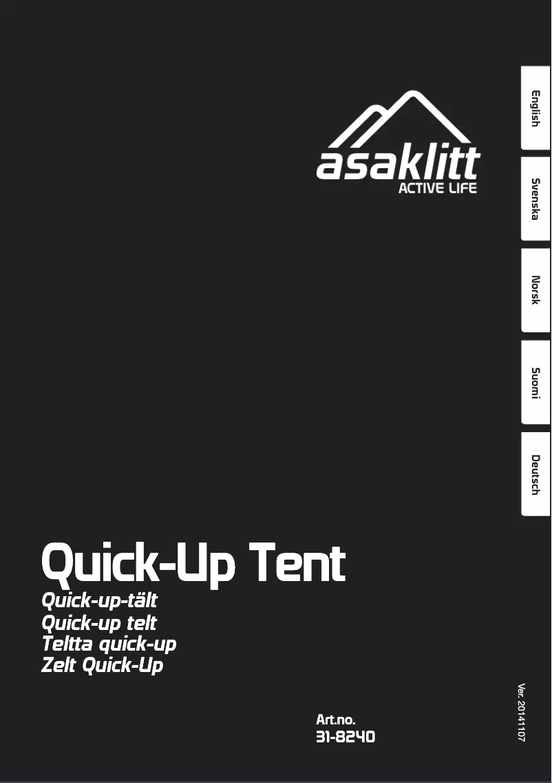 Page n°1 - Manuel utilisateur Asaklitt 31-8240