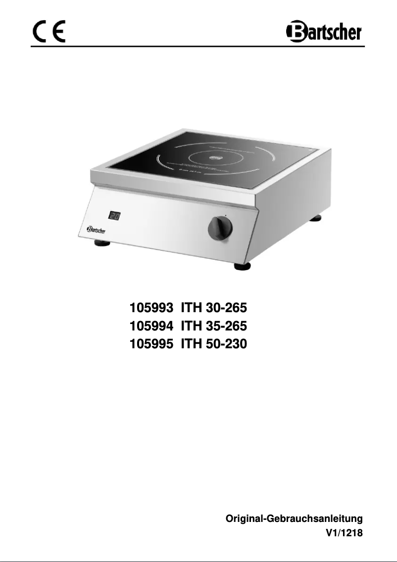 Página 1 del manual Manual de usuario Bartscher ITH 30