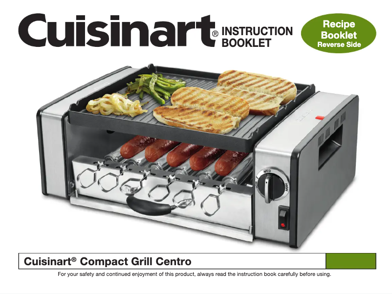 Page 1 de la notice Manuel utilisateur Cuisinart GC-15