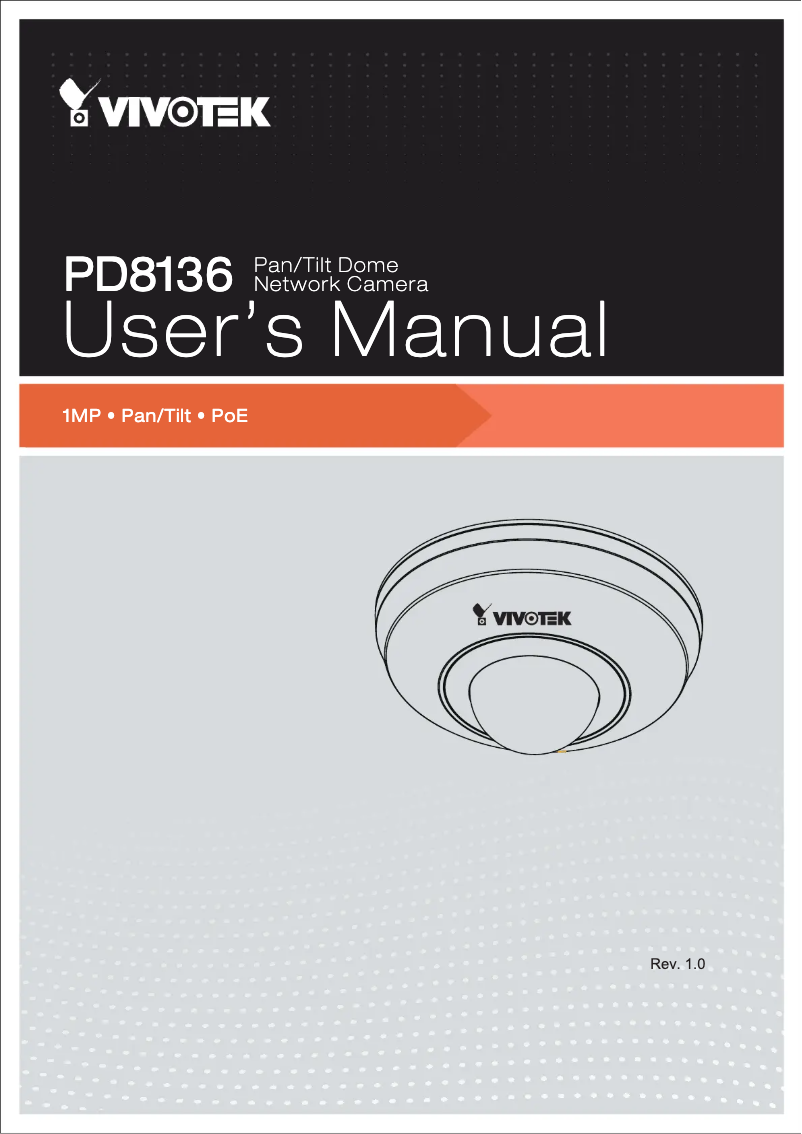 Page 1 de la notice Manuel utilisateur Vivotek PD8136