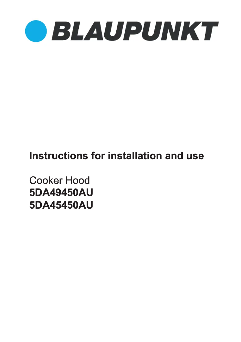 Image de la première page du manuel de l'appareil 5DA49450AU