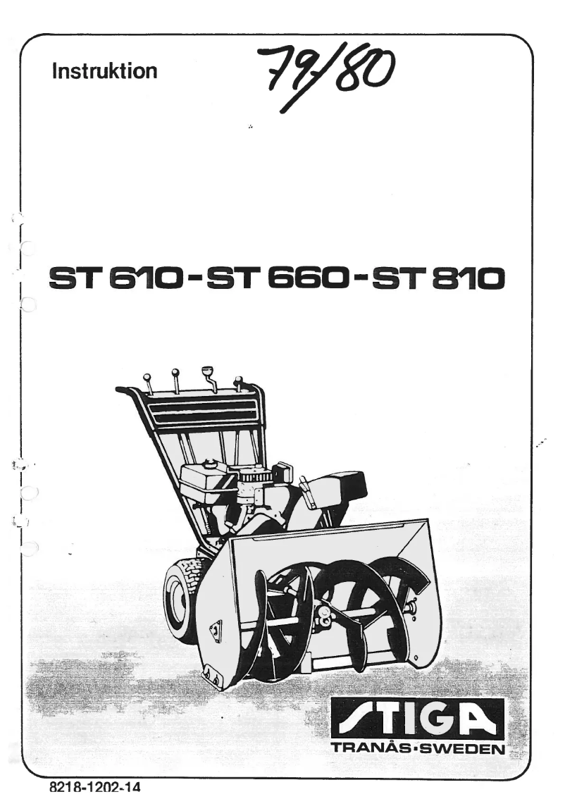 Image de la première page du manuel de l'appareil ST 810