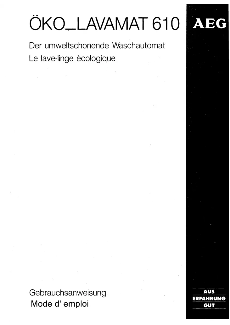 Image de la première page du manuel de l'appareil Lavamat 610