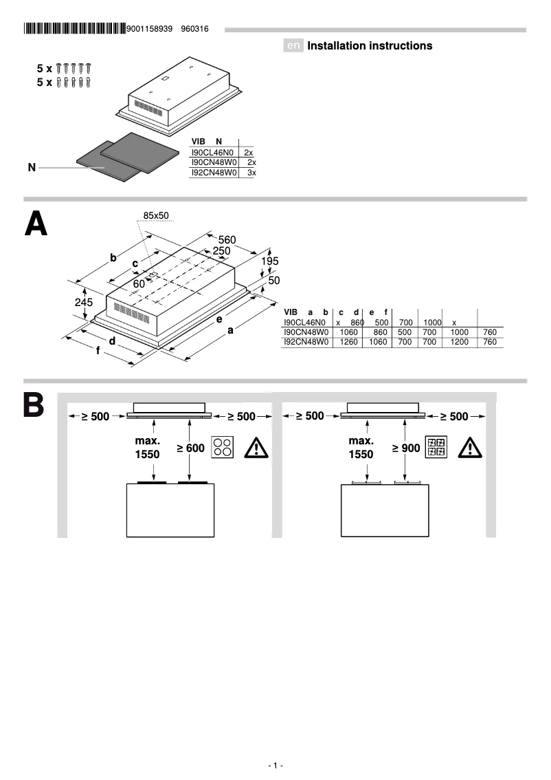 Image de la première page du manuel de l'appareil I90CL46N0