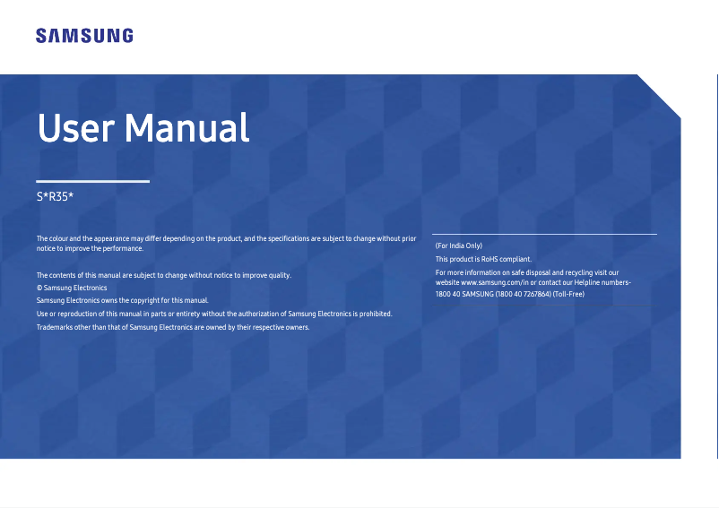 Página 1 del manual Manual de usuario Samsung S24R356FZN