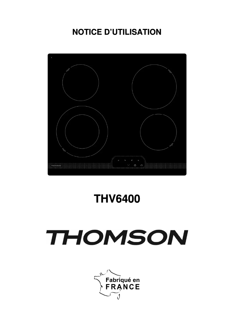 Page n°1 - Manuel utilisateur Thomson THV6400