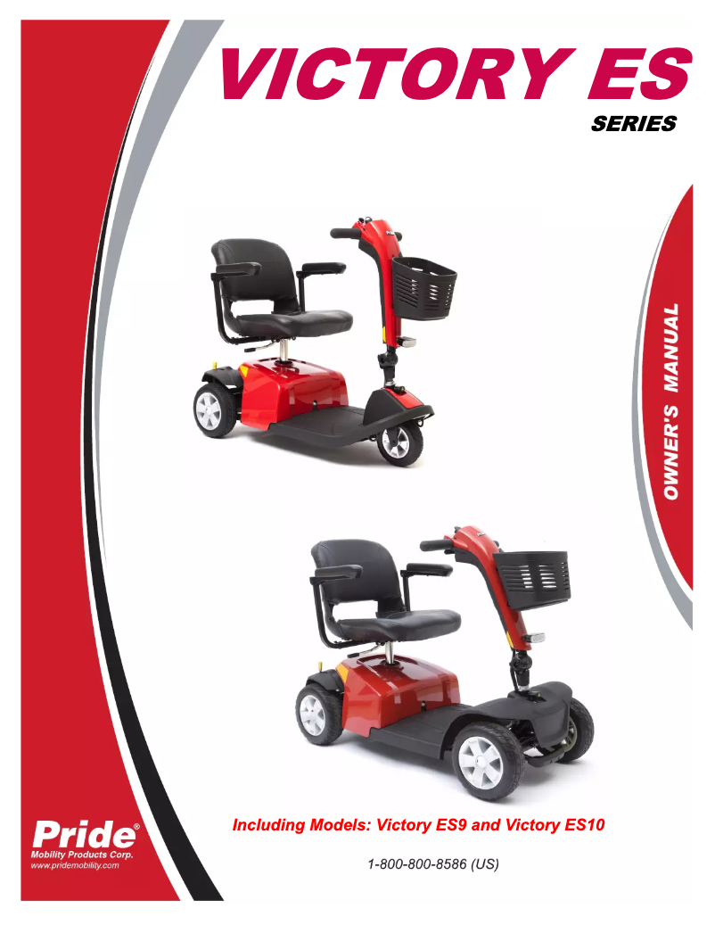 Page 1 de la notice Manuel utilisateur Pride Victory ES Series
