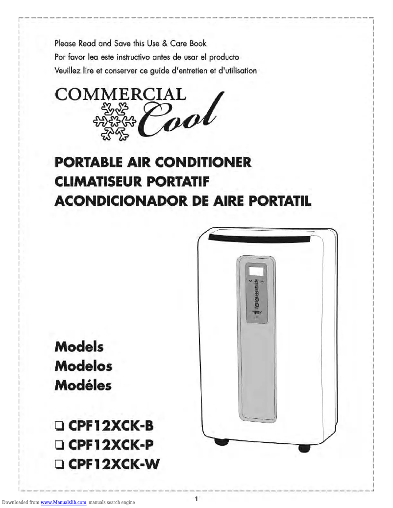 Page n°1 - Manuel utilisateur Commercial Cool CPF12XCK-B