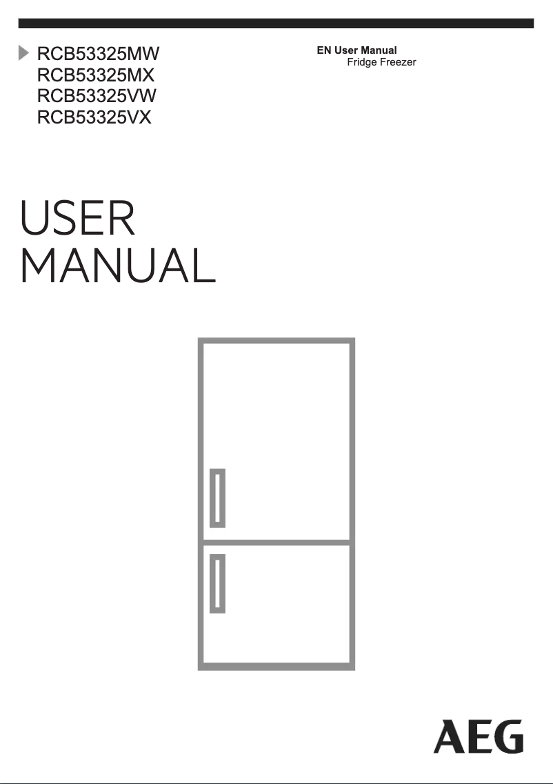 Page 1 de la notice Manuel utilisateur AEG RCB53325VW