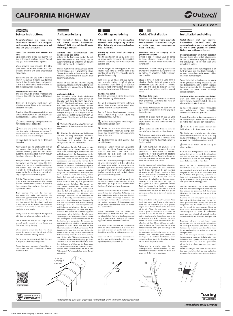 Imagen de la primera página del manual del dispositivo Touring California Highway