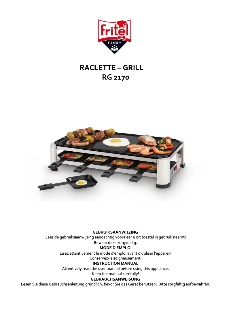 Image de la première page du manuel de l'appareil RG 2170