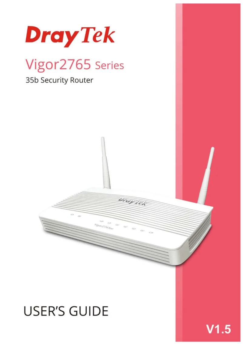 Page n°1 - Manuel utilisateur Draytek Vigor 2765ac