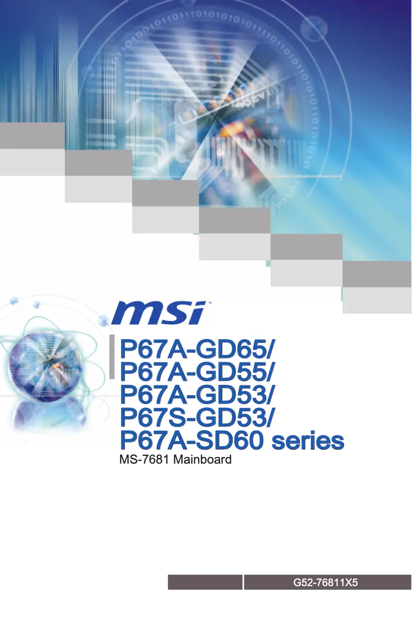 Page n°1 - Manuel utilisateur MSI P67A-GD65