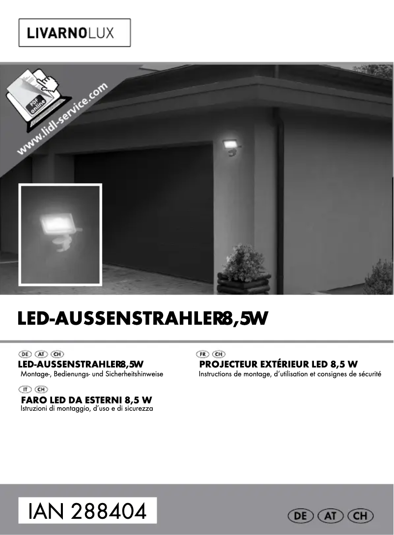 Page 1 de la notice Manuel utilisateur Livarno Lux HG03444