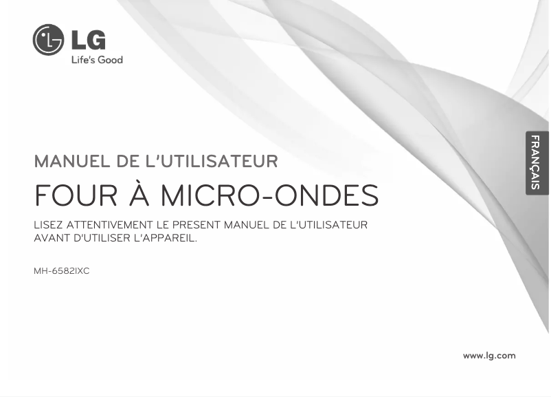 Page 1 de la notice Manuel utilisateur LG MH-6582IXC