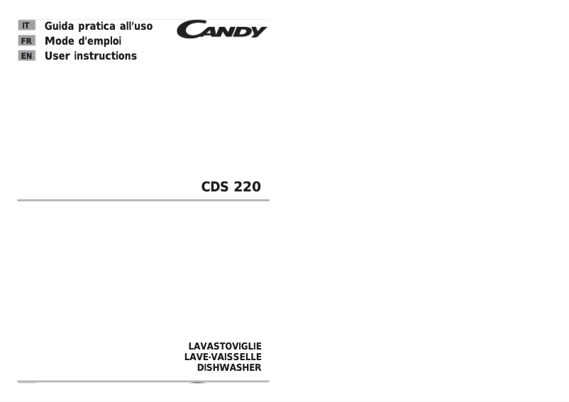 Page 1 de la notice Manuel utilisateur Candy CDS 220 W
