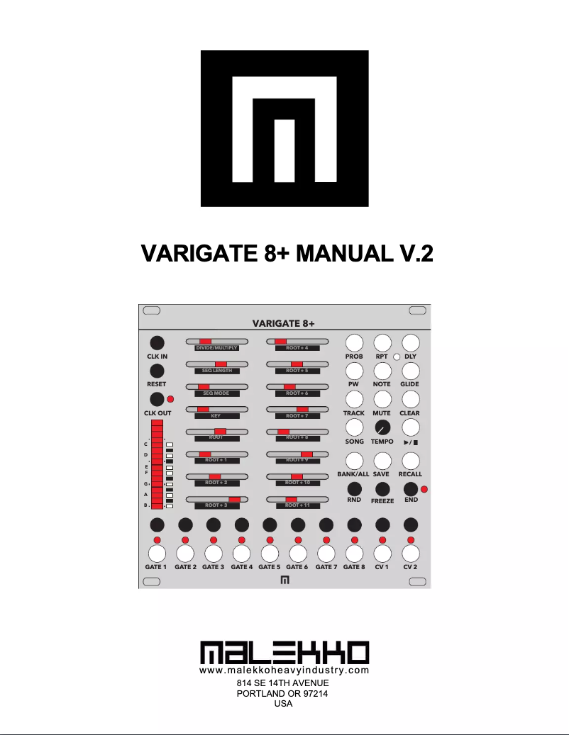Página 1 del manual Manual de usuario Malekko Varigate 8+
