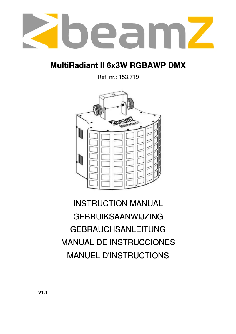 Image de la première page du manuel de l'appareil MultiRadiant II 153.719
