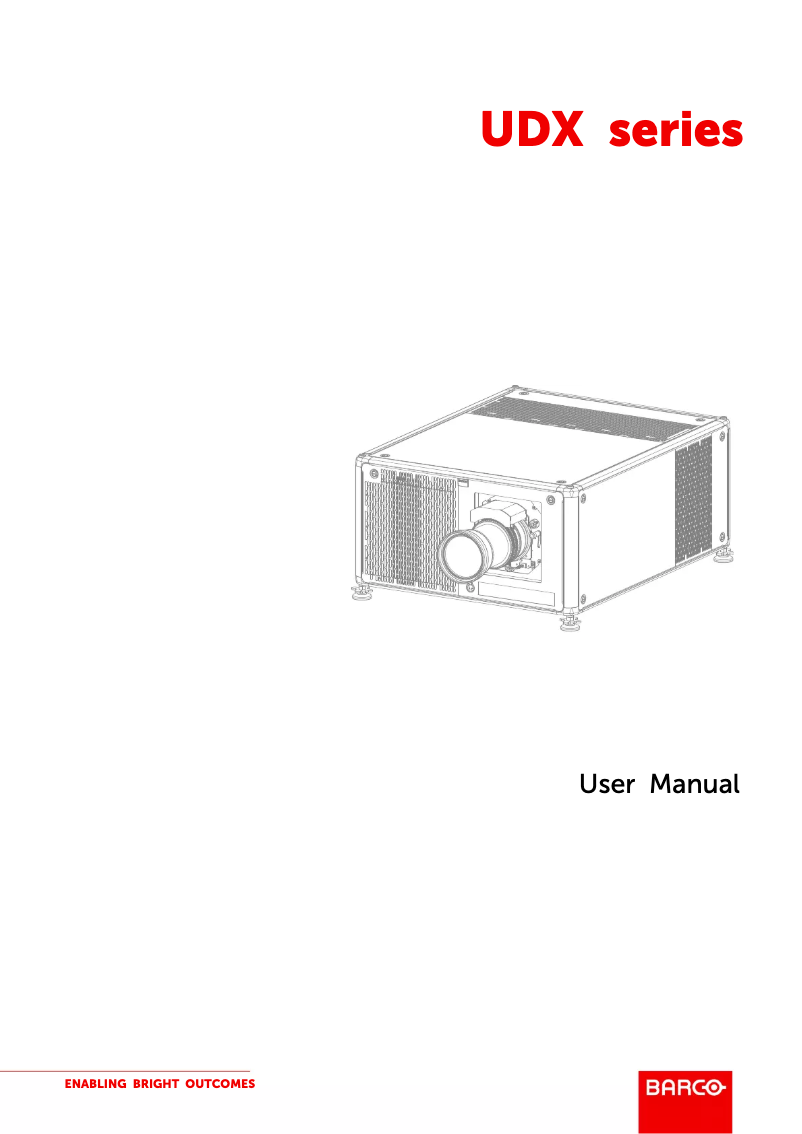 Page 1 de la notice Manuel utilisateur Barco UDX-4K32