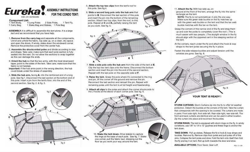 Page n°1 - Manuel utilisateur Eureka Condo