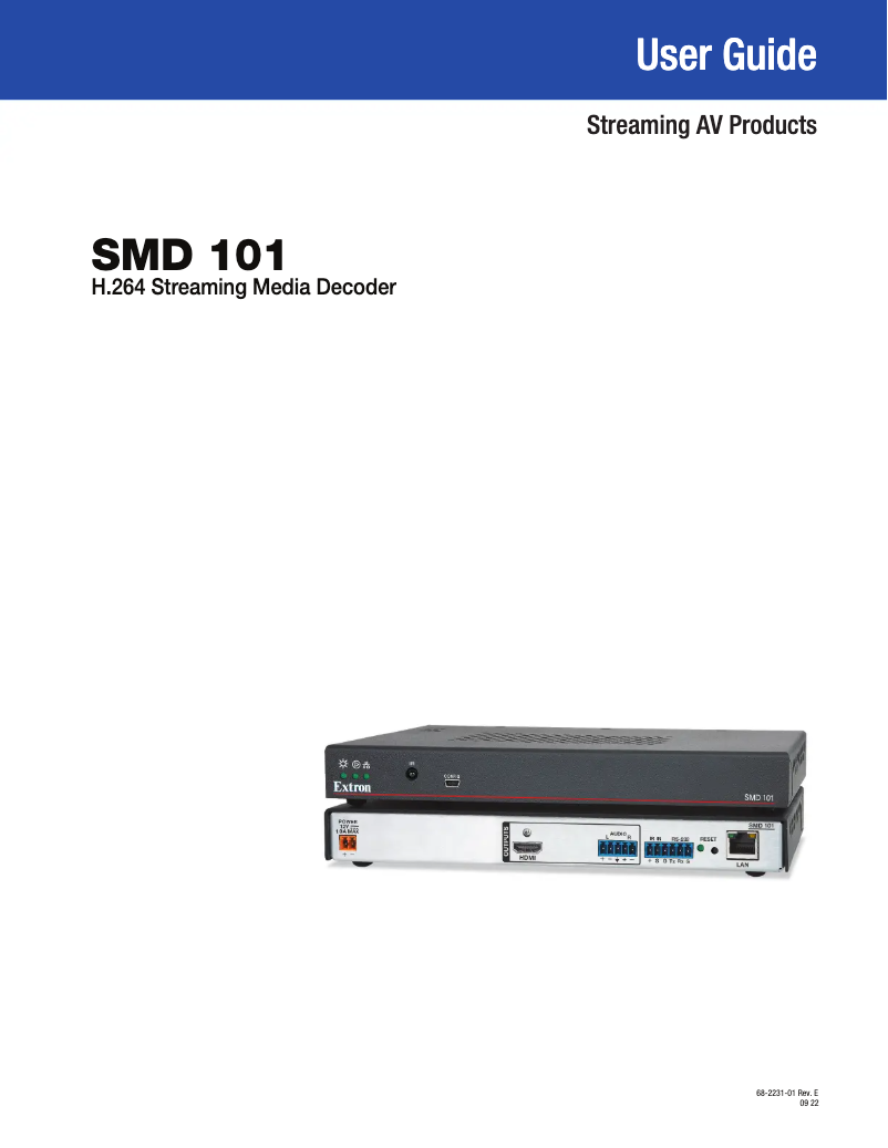 Image de la première page du manuel de l'appareil SMD 101