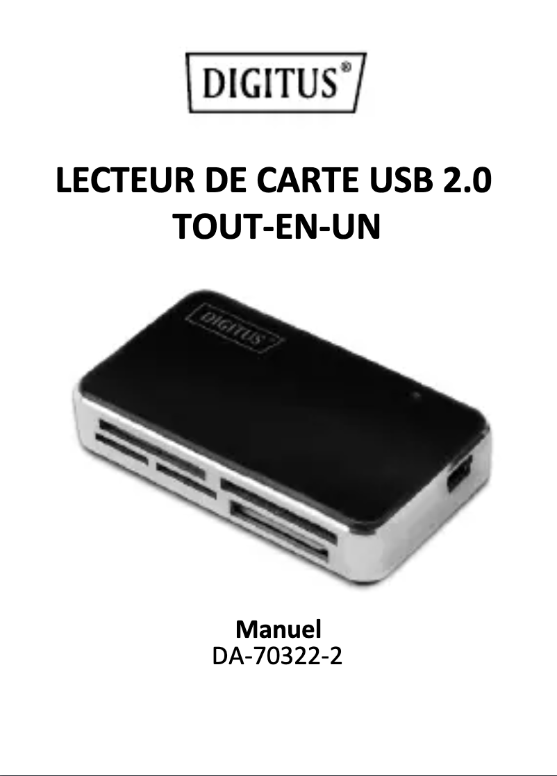Image de la première page du manuel de l'appareil DA-70322-2