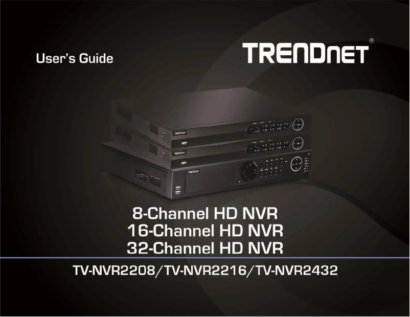 Page n°1 - Manuel utilisateur TRENDnet TV-NVR2432