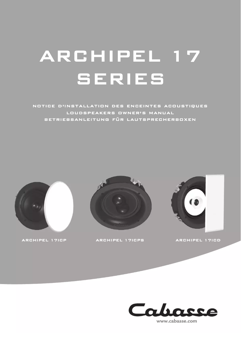 Página 1 del manual Manual de usuario Cabasse Archipel 17icps