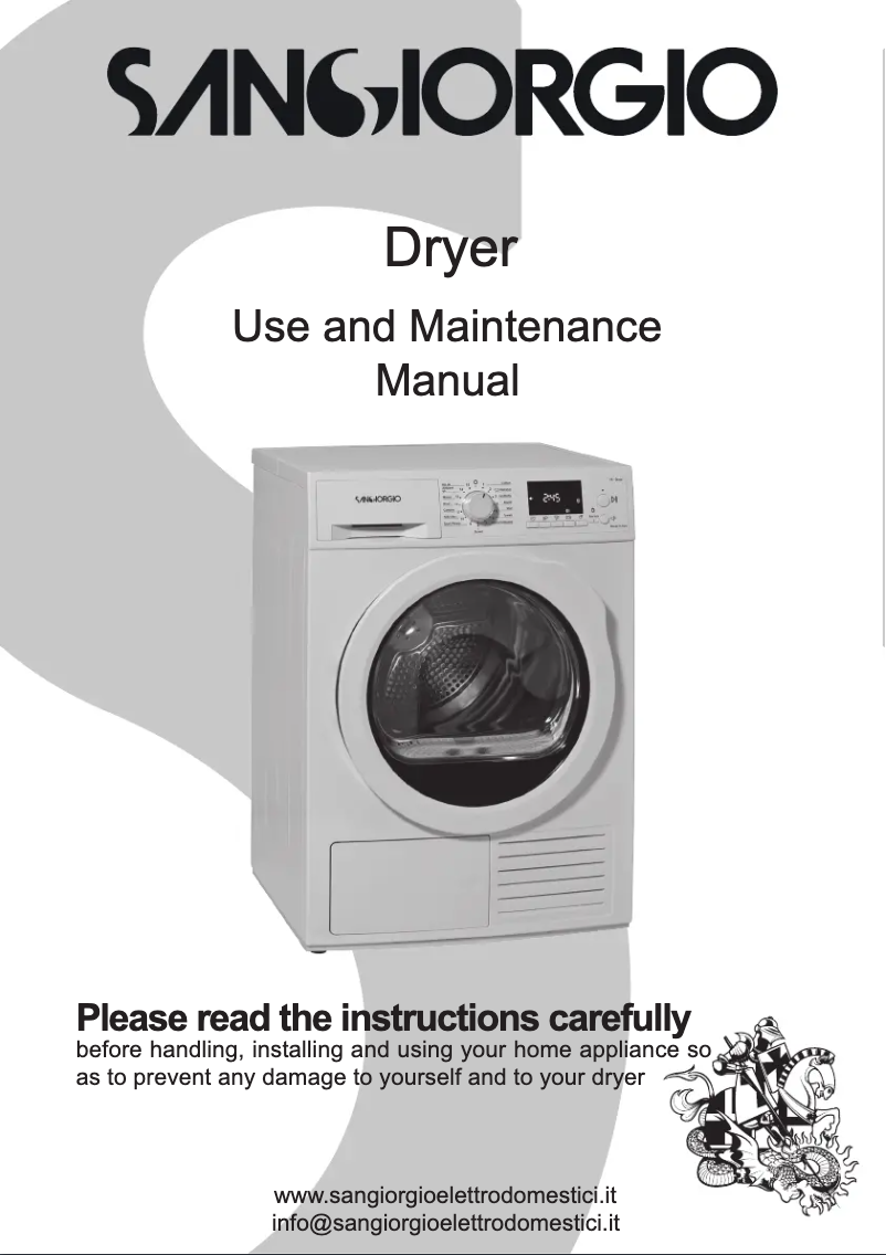 Page 1 de la notice Manuel utilisateur SanGiorgio SDR9P