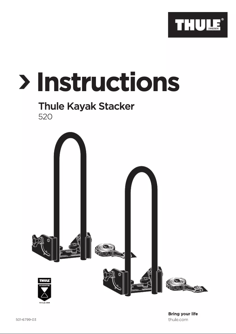 Page 1 de la notice Manuel utilisateur Thule Kayak Support 520