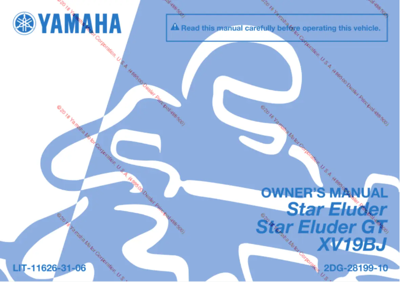 Page 1 de la notice Manuel utilisateur Yamaha Star Eluder (2018)