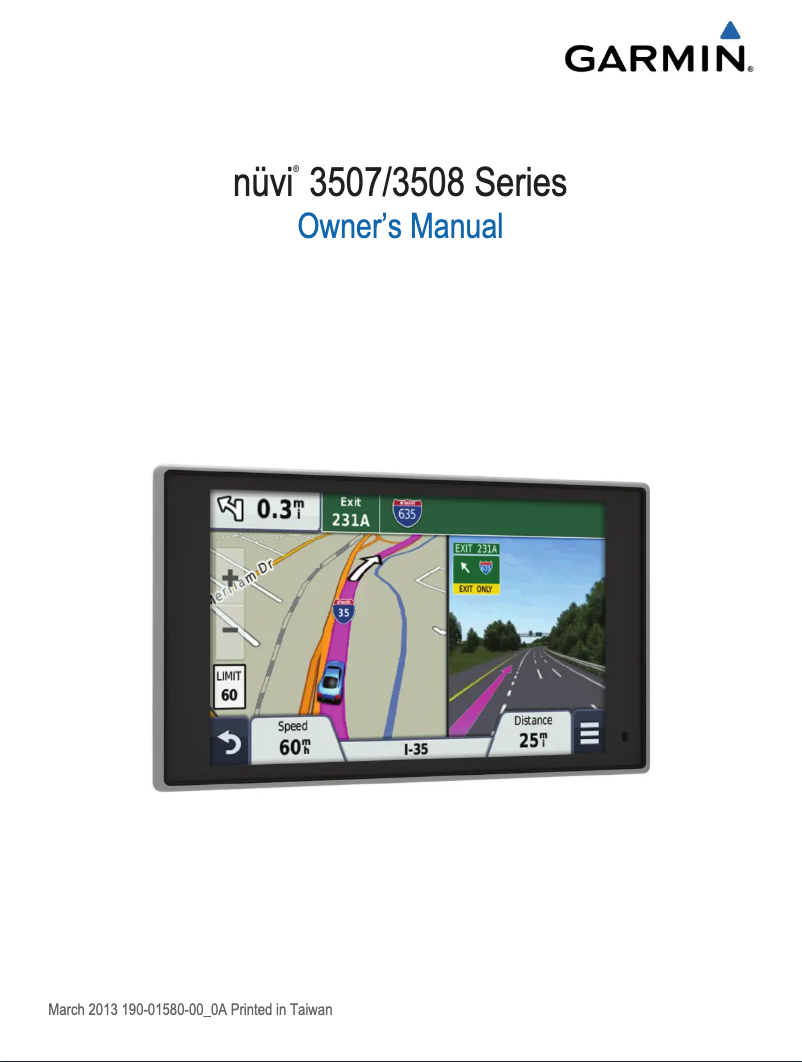 Page n°1 - Manuel utilisateur Garmin Nüvi 3598