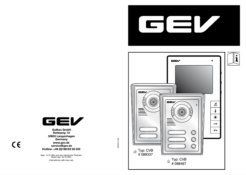 Page 1 de la notice Manuel utilisateur GEV CVB 88467