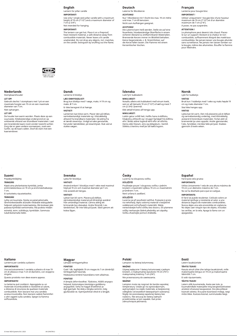 Image de la première page du manuel de l'appareil BERGGRAN 905.594.04