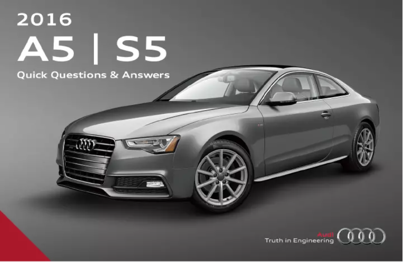 Page 1 de la notice Manuel utilisateur Audi S5 (2016)