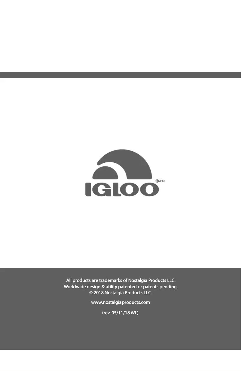 Page n°1 - Manuel utilisateur Igloo ICEC33SB