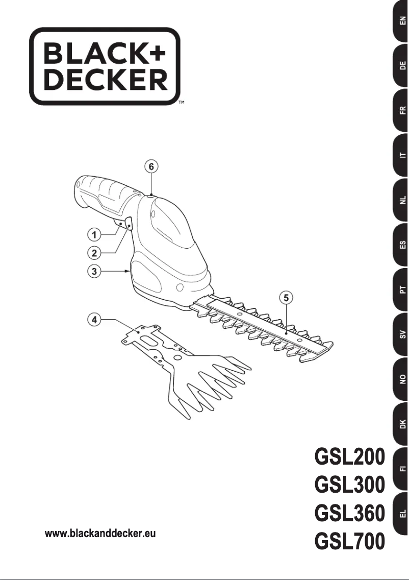 Page 1 de la notice Manuel utilisateur Black & Decker GSL700